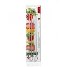 Set 4 piques à brochettes 30cm Triangle inox - Couteaux du Chef - Couteaux du Chef