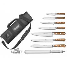 Trousse de cuisinier 7 couteaux + fusil Sabatier Provençao - Exclusivité - Couteaux du Chef - Couteaux du Chef