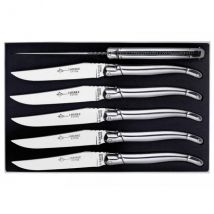 Coffret 6 couteaux de table Laguiole Arbalète G.DAVID 23 cm tout inox - Couteaux du Chef - Couteaux du Chef