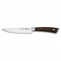 Couteau utile martelé Sakura 3 Claveles manche pakka 12,5cm - Couteaux du Chef - Couteaux du Chef