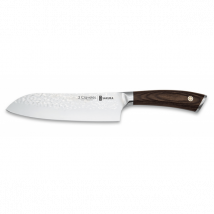 Santoku martelé Sakura 3 Claveles manche pakka 17,5cm - Couteaux du Chef - Couteaux du Chef