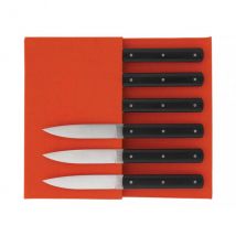 Coffret 6 couteaux manche polyacétal noir mat 9.47 Atelier Perceval - Couteaux du Chef - Couteaux du Chef