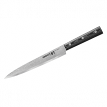 Couteau à trancher Samura Damascus 67 19,5cm micarta noir - Couteaux du Chef - Couteaux du Chef