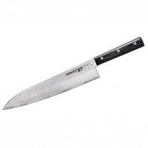 Couteau de chef Samura Damascus 67 24cm micarta noir - Couteaux du Chef - Couteaux du Chef