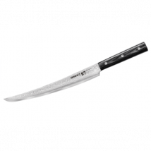 Couteau trancheur tanto Samura Damascus 67 24cm micarta noir - Couteaux du Chef - Couteaux du Chef