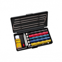 Système d'aiguisage Lansky 5 pierres avec huile - Couteaux du Chef - Couteaux du Chef