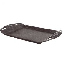 Plancha grill en fonte d'aluminium 48 x 28 x 4.7 cm façon pierre induction Pradel Excellence Premium - Couteaux du Chef - Couteaux du Chef