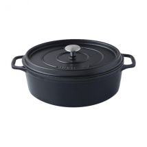 Cocotte ovale noire Invicta 35cm fonte émaillée - Couteaux du Chef - Couteaux du Chef