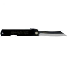 Couteau Higonokami luxe lame carbone manche gravé en laiton noir de 10cm - Couteaux du Chef - Couteaux du Chef