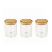 Pots à épices en verre x 3 Pebbly - Couteaux du Chef - Couteaux du Chef