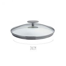 Couvercle en verre bombé Cristel Platine - Couteaux du Chef - Couteaux du Chef