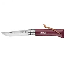 Couteau à lame pliable Opinel N°08 Baroudeur manche en charme coloris grenat - Couteaux du Chef - Couteaux du Chef