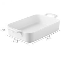 Plat pour la cuisson Revol Belle Cuisine 34x25cm en porcelaine blanche - Couteaux du Chef - Couteaux du Chef