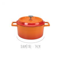 Petite cocotte Agnelli Slowcook en fonte émaillée avec couvercle - Couteaux du Chef - Couteaux du Chef