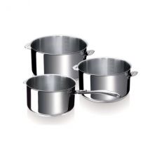Série de 3 casseroles inox poignée amovible Beka Evolution - Couteaux du Chef - Couteaux du Chef