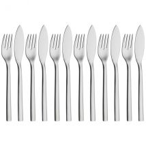 Service de couverts pour poisson WMF Nuova 12 pièces en inox 18/10 Cromargan - Couteaux du Chef - Couteaux du Chef