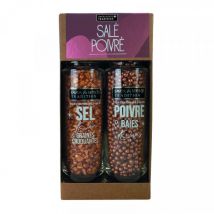 Coffret duo Kraft Or rose Savor&Sens sel et poivre - Couteaux du Chef - Couteaux du Chef