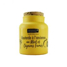 Moutarde à l'ancienne au miel et aux oignons fumés Savor&Sens - 110g - Couteaux du Chef - Couteaux du Chef