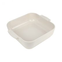 Plat à four céramique carré 28cm écru Peugeot Appolia - Couteaux du Chef - Couteaux du Chef