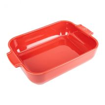 Plat à four céramique rectangle 26cm rouge Peugeot Appolia - Couteaux du Chef - Couteaux du Chef