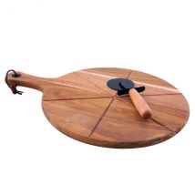 Planche + roulette à pizza Point Virgule - Couteaux du Chef - Couteaux du Chef