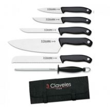 Valise de 5 couteaux EVO pour cuisiniers + fusil 3 Claveles - Couteaux du Chef - Couteaux du Chef