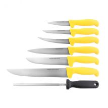 Trousse 6 couteaux de boucher + 1 fusil Pradel Excellence - Couteaux du Chef - Couteaux du Chef