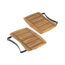 Tablettes rabattables en acacia pour Big Green Egg modèle Large - Couteaux du Chef - Couteaux du Chef