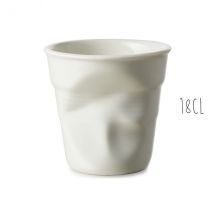 Tasse à cappuccino 18cl Revol Froissé en porcelaine - Couteaux du Chef - Couteaux du Chef