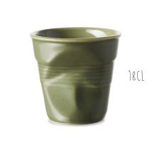 Tasse à cappuccino Revol Froissé 18cl en porcelaine - Couteaux du Chef - Couteaux du Chef