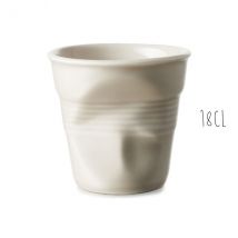 Tasse pour le café Revol Froissé 18cl en porcelaine - Couteaux du Chef - Couteaux du Chef
