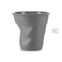 Tasse cappuccino Revol Froissé 18cl Recyclay céramique 100% recyclée - Couteaux du Chef - Couteaux du Chef