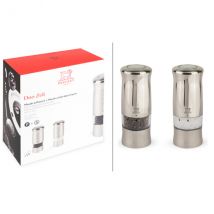 Coffret de moulins électriques sel + poivre Peugeot Zeli 14cm en ABS - Couteaux du Chef - Couteaux du Chef