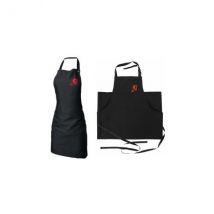 Tablier de cuisine noir réglable KAI SHUN logo brodé rouge - Couteaux du Chef - Couteaux du Chef