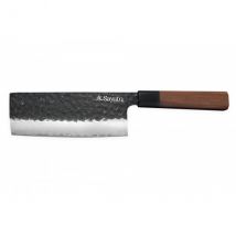 Couteau Sayuto Sequoia San Mai modèle nakiri 17cm brute de forge - Couteaux du Chef - Couteaux du Chef
