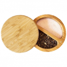 Boite à sel magnétique modèle Duo BA208561 Totally Bamboo en bambou - Couteaux du Chef - Couteaux du Chef