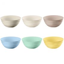 6 bols Guzzini Tierra multicolore en plastique recyclé - Couteaux du Chef - Couteaux du Chef