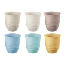 6 verres Guzzini Tierra multicolore en plastique recyclé - Couteaux du Chef - Couteaux du Chef