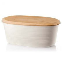 Boîte à pain Guzzini Tierra blanc en plastique recyclé - Couteaux du Chef - Couteaux du Chef