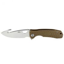 Couteau de poche Honey Badger lame guthook manche FRN tan 11,7cm - Couteaux du Chef - Couteaux du Chef
