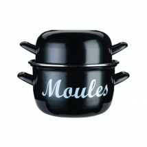 Marmite à moules KitchenCraft de la marque World of Flavors en acier émaillé - Couteaux du Chef - Couteaux du Chef