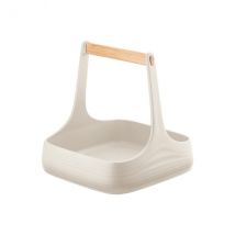Organisateur de table Guzzini Tierra blanc en plastique recyclé - Couteaux du Chef - Couteaux du Chef