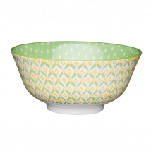 Bol KitchenCraft en grès émaillé style géométrique bicolore - Couteaux du Chef - Couteaux du Chef