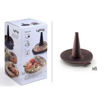 Set de 6 moules bagels Lékué en silicone Platinum - Couteaux du Chef - Couteaux du Chef