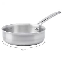 Sauteuse droite inox 18/10 De Buyer Alchimy multicouches 3 plis - Couteaux du Chef - Couteaux du Chef