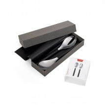 Ensemble de couverts à salade Triangle en inox brossé et manche en PP - Couteaux du Chef - Couteaux du Chef