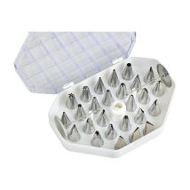 Boîte de 26 ou 52 douilles en inox pour décors fins + accessoires - Couteaux du Chef - Couteaux du Chef