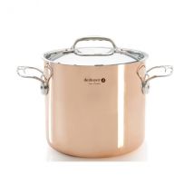Marmite en cuivre inox 20cm De Buyer Prima Matera induction + couvercle - Couteaux du Chef - Couteaux du Chef