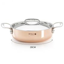 Sautoir droit De Buyer Prima Matera cuivre inox compatible induction - Couteaux du Chef - Couteaux du Chef