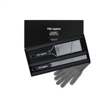 Coffret gamme Gourmet Microplane 1 râpe-zesteur + 1 mandoline + 1 gant de protection - Couteaux du Chef - Couteaux du Chef